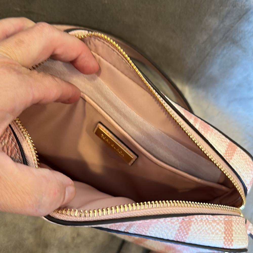 NWT Tory Burch blush plaid crossbody - Picture 6 of 11